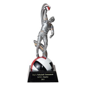 VOLLEYBALL, MALE, 8 INCH FIGURE TROPHY