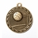Metal 2-Inch in Diameter Round Volleyball Medal with Cutomizable Back in Multiple Colors