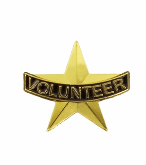 VOLUNTEER STAR SHAPED LAPEL PIN