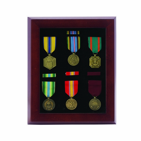 WALNUT FINISH MEDAL DISPLAY CASE
