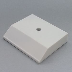 WHITE PLASTIC TROPHY BASE, SIZE 3-1/2 x 3 x 3/4 INCH