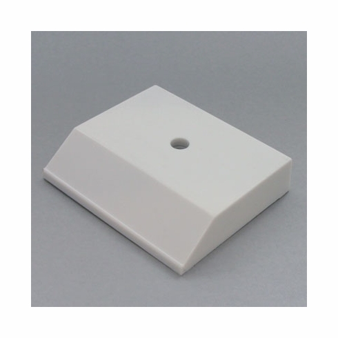 WHITE PLASTIC TROPHY BASE, SIZE 3-1/2 x 3 x 3/4 INCH