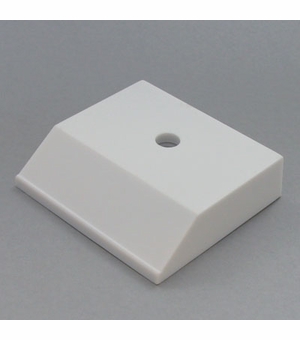 WHITE PLASTIC TROPHY BASE, SIZE 3 x 2-3/4 x 3-/4 INCH