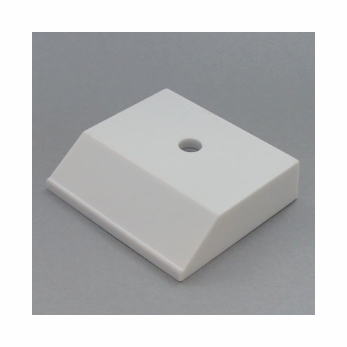 WHITE PLASTIC TROPHY BASE, SIZE 3 x 2-3/4 x 3-/4 INCH