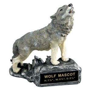 WOLF HOWLING MASCOT TROPHY