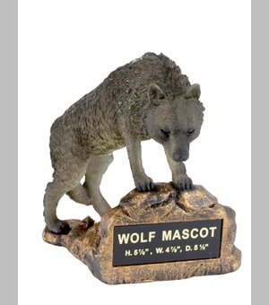 WOLF MASCOT TROPHY WITHOUT PLATE
