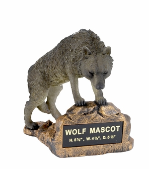 WOLF MASCOT TROPHY WITHOUT PLATE