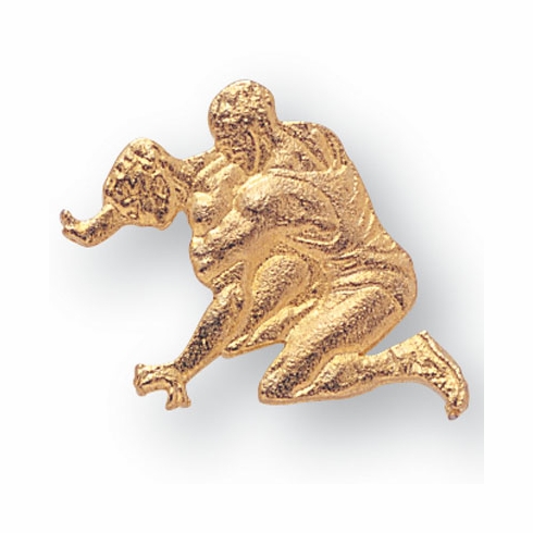 WRESTLER CHENILLE PIN GOLD