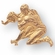 WRESTLER CHENILLE PIN GOLD