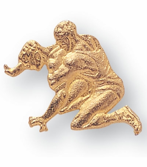 WRESTLER CHENILLE PIN GOLD