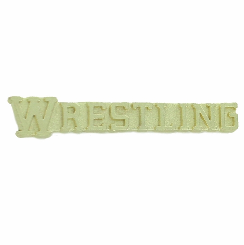 WRESTLING CHENILLE PIN GOLD