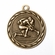 Metal 2-Inch in Diameter Round Wrestling Medal with Cutomizable Back in Multiple Colors