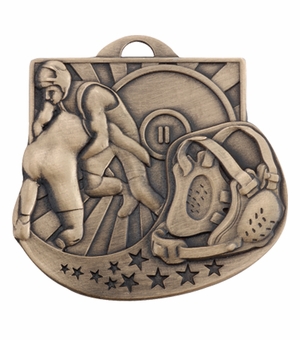 WRESTLING MEDAL- MULTIPLE COLORS