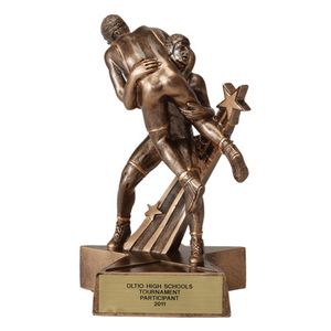 WRESTLING RESIN TROPHY - NO PLATE