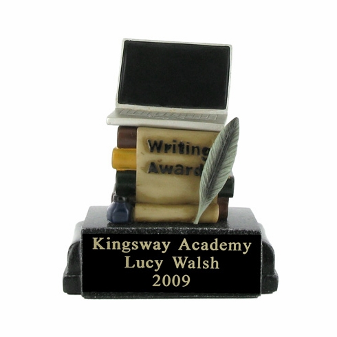 WRITING AWARD SCHOLASTIC TROPHY, 4-3/4 INCH