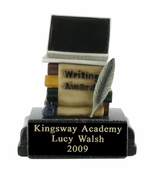 WRITING AWARD SCHOLASTIC TROPHY, 4-3/4 INCH