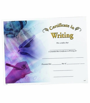 WRITING CERTIFICATE