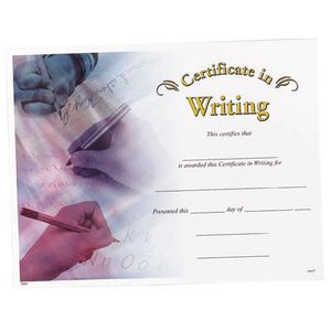 WRITING CERTIFICATE