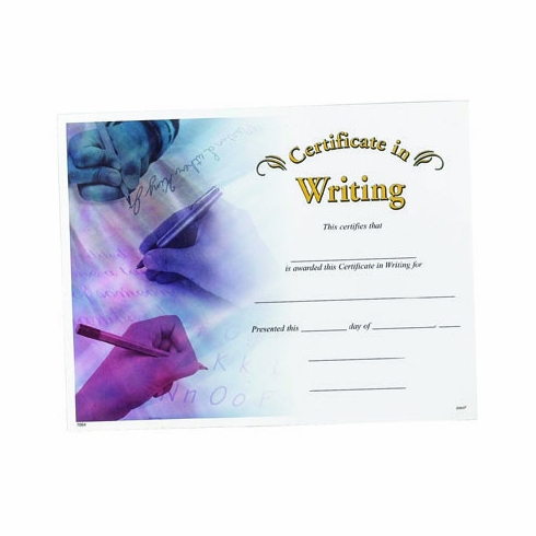 WRITING CERTIFICATE