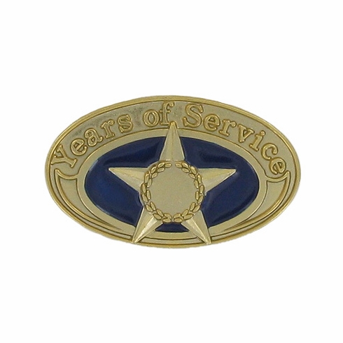 YEARS OF SERVICE PIN, GOLD STAR