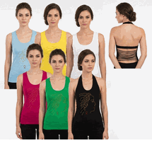 Wholesale Juniors Seamless Halter Cut Top 