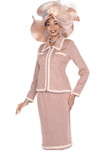 Wholesale Women's Jacket/Skirt Specialty Knit Church Suit