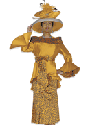 Wholesale Women's Long Jacket/Skirt Church Suit - Click to Enlarge