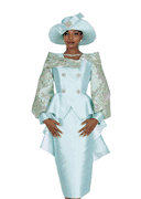Wholesale Women's Long Jacket/Skirt Church Suit - Click to Enlarge