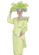 Wholesale Women's Long Jacket/Skirt Church Suit - Click to Enlarge