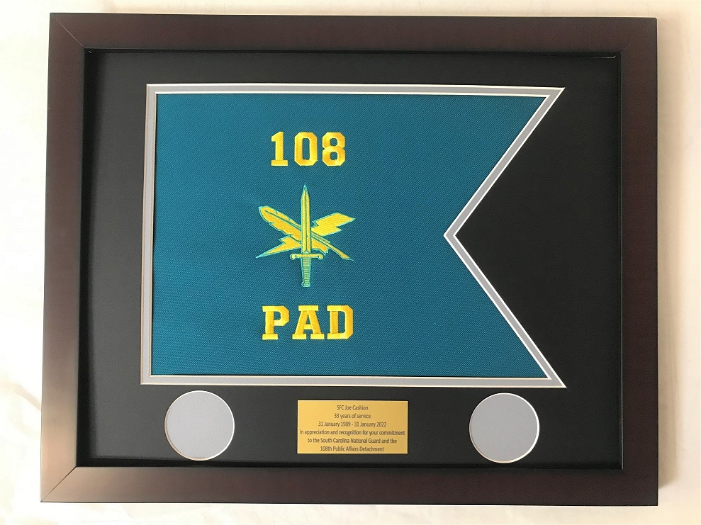 9x12 Framed Small Army Guidons