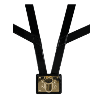 New Black Leather Flag Pole Holder Cross Carrier – Military Army Parade Use (WWII Style)
