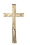 Brass Church Cross 8" with Ferrule