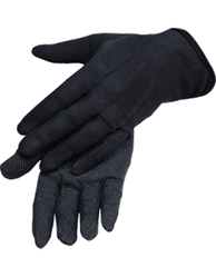 Black Cotton Sure Grip Ceremonial Gloves 