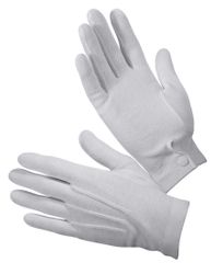 White Cotton Gripper Dot Parade Gloves