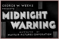 THE MIDNIGHT WARNING - 1932 - WILLIAM "STAGE" BOYD - RARE DVD