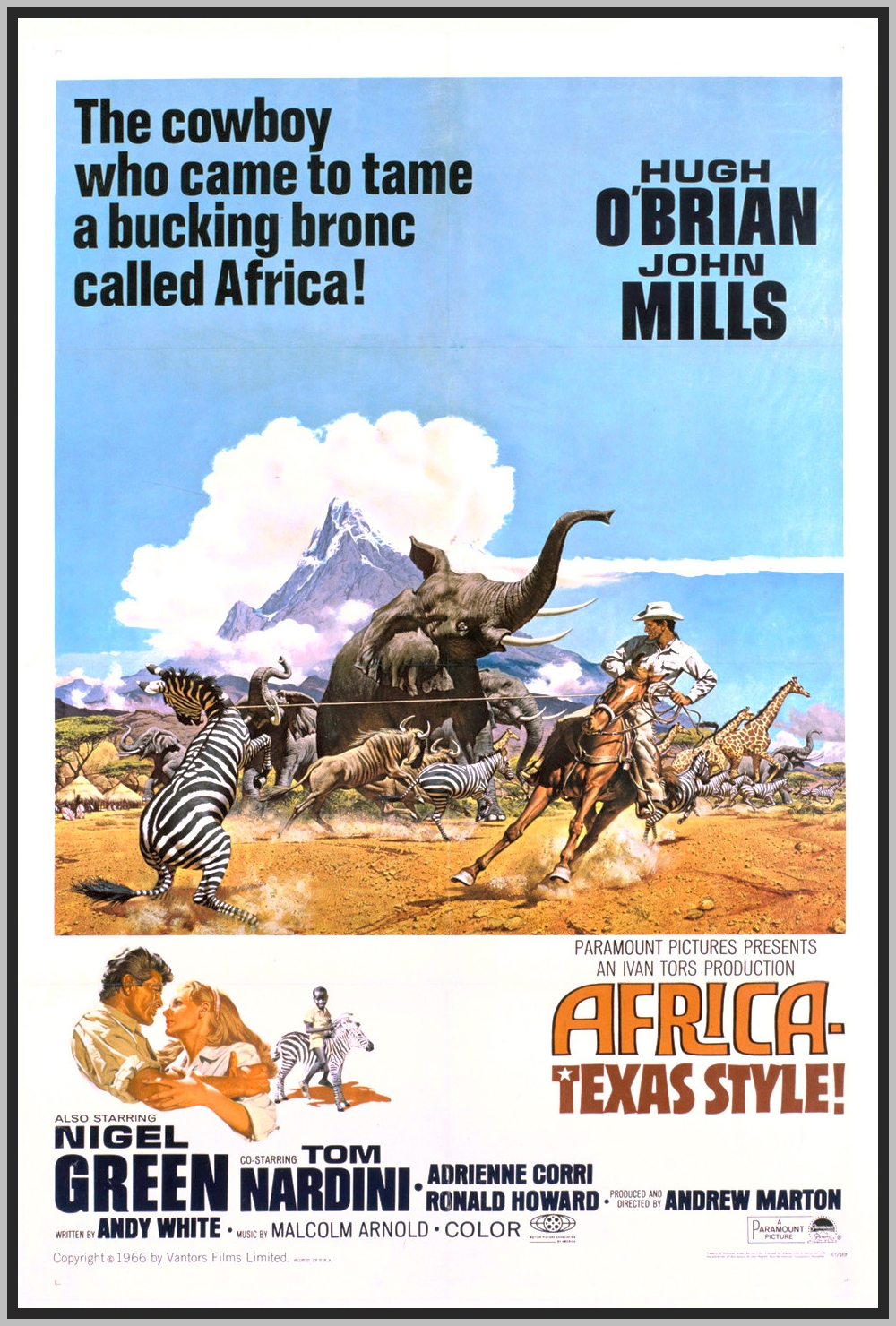 COWBOY IN AFRICA TV SERIES CHUCK CONNORS