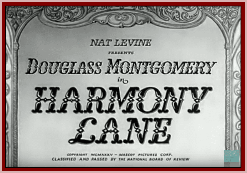 HARMONY LANE 1935 DOUGLASS MONTGOMERY RARE DVD