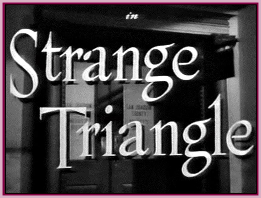 STRANGE TRIANGLE - 1946 - SIGNE HASSO - PRESTON FOSTER - RARE DVD