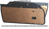 for Porsche 914 both Doors panels reproduction 1969-1976 ready to install Vinyl 