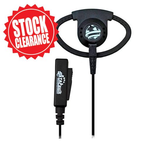 Elite Series 2-Wire Receive & Transmit Surveillance Kit w/ full size PTT & D-Shaped Earpiece JH-807-1D