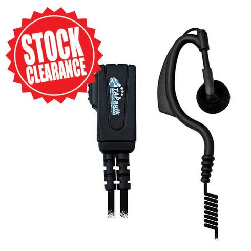 Lite Series 1-Wire Surveillance earpiece Kit w/ flexible ear hook &amp; side PTT JH-619-1