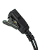 Lite Series 1-Wire Surveillance earpiece Kit w/ flexible ear hook &amp; side PTT JH-619-1