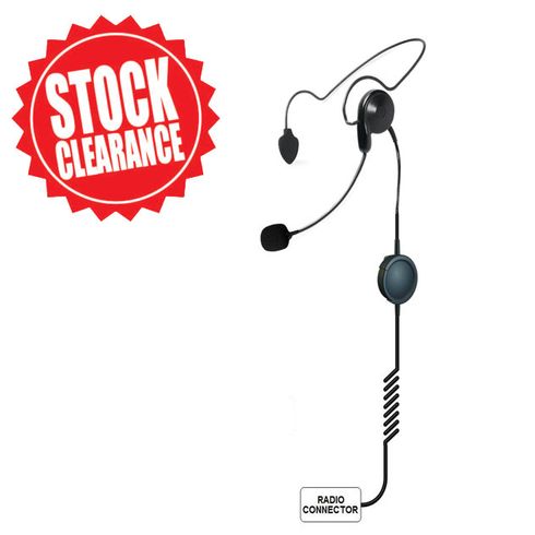 Tactical Elite Series Behind the Head Single Ear Muff Headset w/ Large Tactical PTT JH-903-1