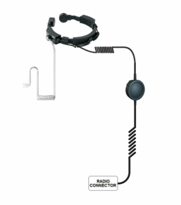TAPaulk Tactical ELITE Series Heavy Duty IP54 Rated Dual Electric Condenser Throat Microphone JH-324-1