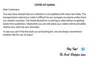 The Greek Bookstore - COVID-19 Press Release