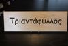 Rectangular Name Sign - TRIANTAFYLLOS Rectangular Name Sign - TRIANTAFYLLOS