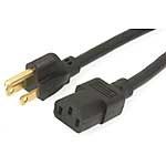 AC POWER CORD, USA 3-PRONG 6-FT BLACK