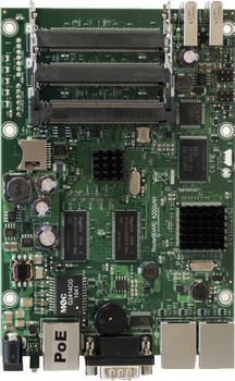 MIKROTIK RB/435G ROUTERBOARD, 3 LAN / 5 MINI-PCI / 2USB 680MHZ 256MB L4