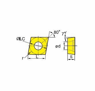 CCMT432-HM CCMT120408-HM YBC151 Turning Insert from Carbide Mart