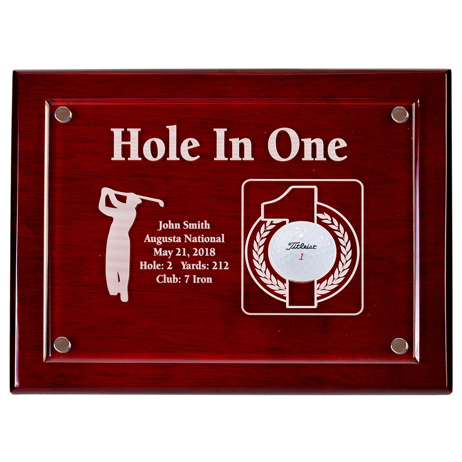 Hole In One Ball And Photo/Scorecard Plaque - Vertical | Great Golf